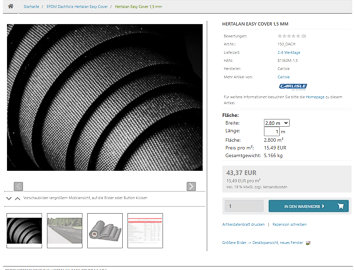 Artikel-Infoseite Shopsystem Dachfolien